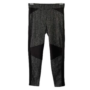 BAR lll Black Speckled High Rise Modern Stretch‎ Yoga Leggings Loungewear L